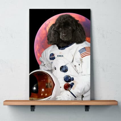 quadro personalizzato cane astronauta