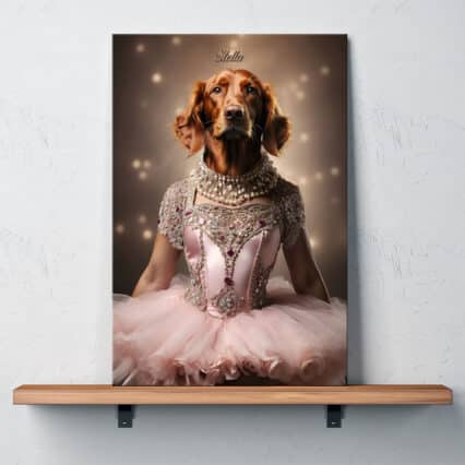 ritratti personalizzati cane collezione w le donne_cane ballerina canvas